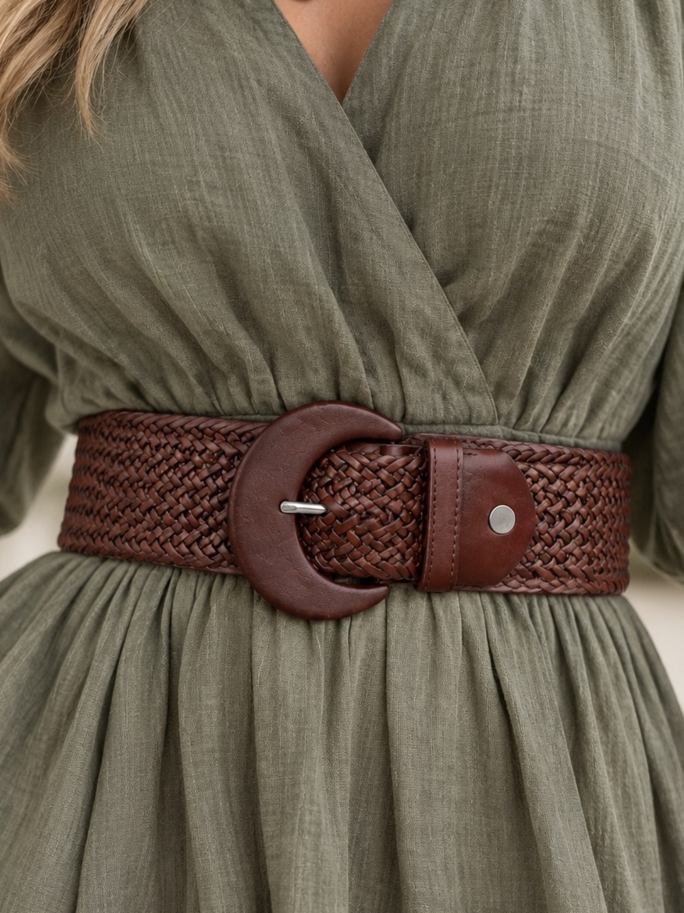 Ralph Lauren Leather Braided Belt Sz S